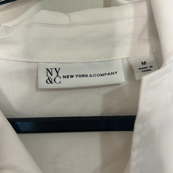 New York & Co. Fitted shirt dress size M. White - Picture 2 of 6